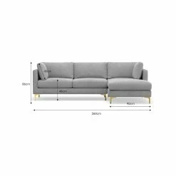 New π₯ L3 Home Alex 3.5 Seater Dove Grey Fabric Sectional Sofa With Right Chaise Lounge Light Grey - To Australia π 20 New π₯ L3 Home Alex 3.5 Seater Dove Grey Fabric Sectional Sofa With Right Chaise Lounge Light Grey - To Australia π -L3 Home Sales 0031e532039b4b98ba1508a2ee5070bd
