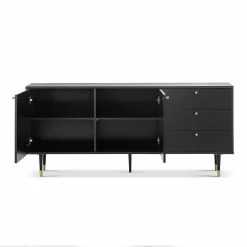 Hot Sale 🎉 L3 Home Hexii 180cm Matte Black Oak Sideboard Buffet - To Australia 👏 -L3 Home Sales 056a9cfa62244c45aab4d76421ebe41c