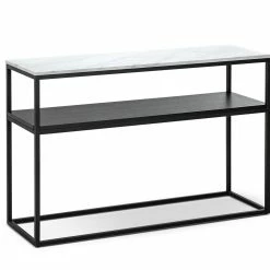 Outlet ⭐ Australia Sale - L3 Home Ebonie 120cm White Marble & Black Shelf Console Table 💯 -L3 Home Sales 0637c77310e843498f904b69a698ae0c
