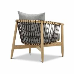 Flash Sale 🥰 L3 Home Tait Solid Ashwood Oak Woven Rope Lounge Armchair Grey - To Australia 🔥 -L3 Home Sales 06dc6d1a9ffc4aefae39e6ebbfac9164