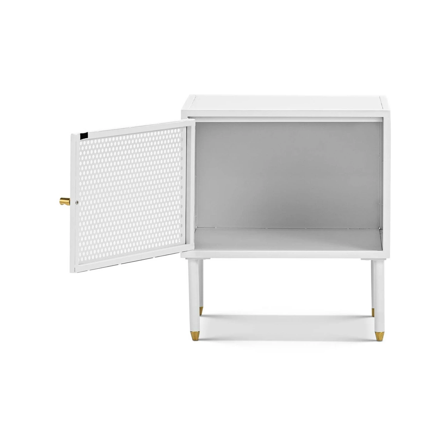 Promo π Australia Only - L3 Home Mesh 1 Door White Steel Side Table Storage Cabinet π 5 Promo π Australia Only - L3 Home Mesh 1 Door White Steel Side Table Storage Cabinet π - Image 3