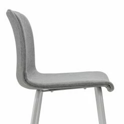 Deals 💯 L3 Home Sadel Set Of 2 65cm Grey Fabric High Back Barstools With White Steel Legs - To Australia 🤩 -L3 Home Sales 07487d36dd9846e6ab7ae0572b27b816