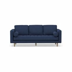 Promo 😉 Australia Sale - L3 Home Kirra 3 Seater Indigo Blue Mid-Century Tufted Velvet Sofa Midnight Blue 💯
