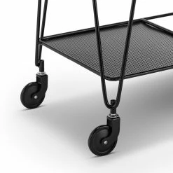Coupon ⌛ Australia Sale - L3 Home Kian Matte Black Steel Bar Cart Drink Trolley 🎁 -L3 Home Sales 0960cb019f62493983c5ee897454b6c4
