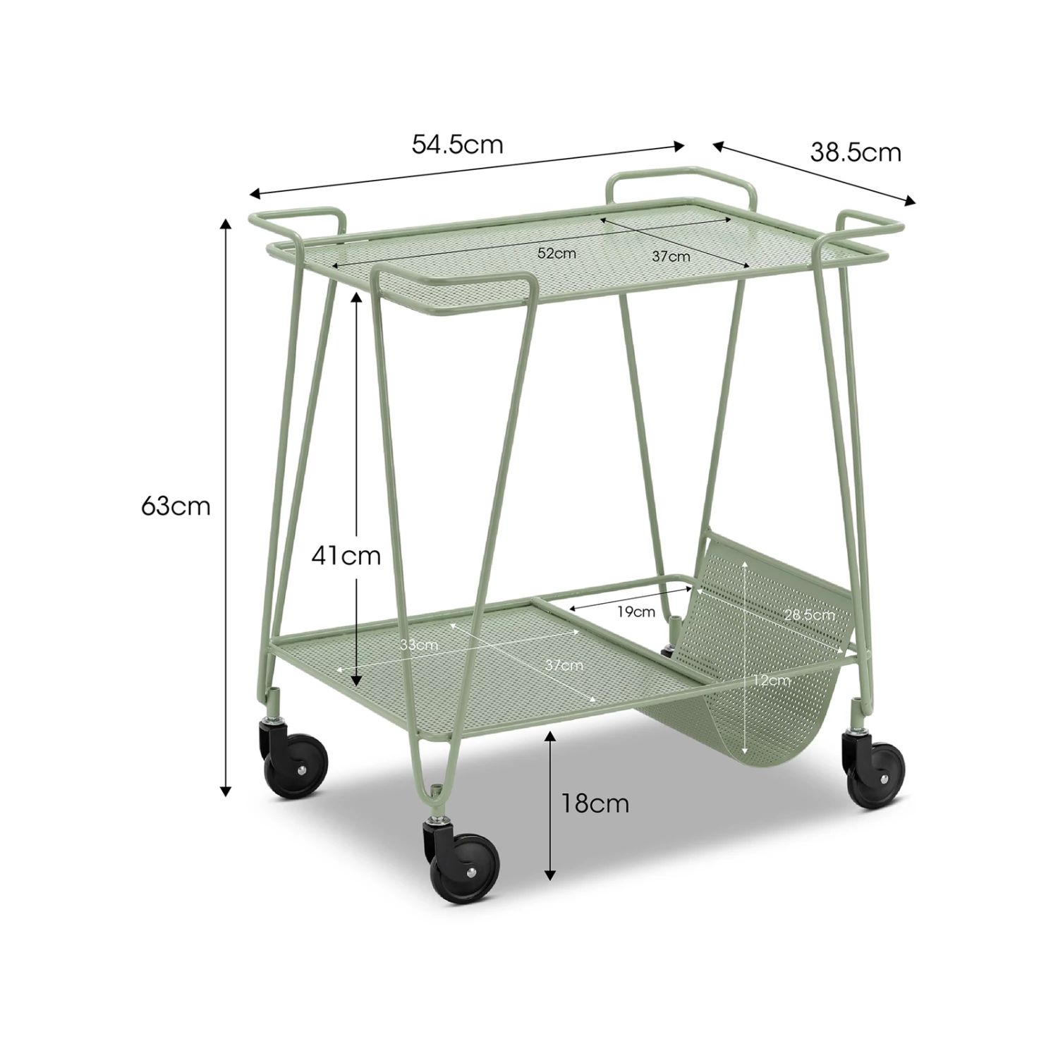 Best deal π Australia Sale - L3 Home Kian Sage Green Steel Bar Cart Drink Trolley β 12 Best deal π Australia Sale - L3 Home Kian Sage Green Steel Bar Cart Drink Trolley β - Image 10