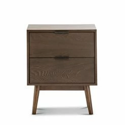 Best Sale 🌟 Australia Sale - L3 Home Stella Walnut 2 Drawer Bedside Table Brown 🛒 -L3 Home Sales 09cfdd3564864417bb7c41a38e97c72c