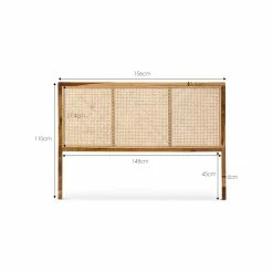 Best deal ❤️ L3 Home Lazie Natural & Teak Woven Rattan Cane Queen Bedhead - To Australia 🥰 -L3 Home Sales 0af4a325f6e741828d6d2c725895822e