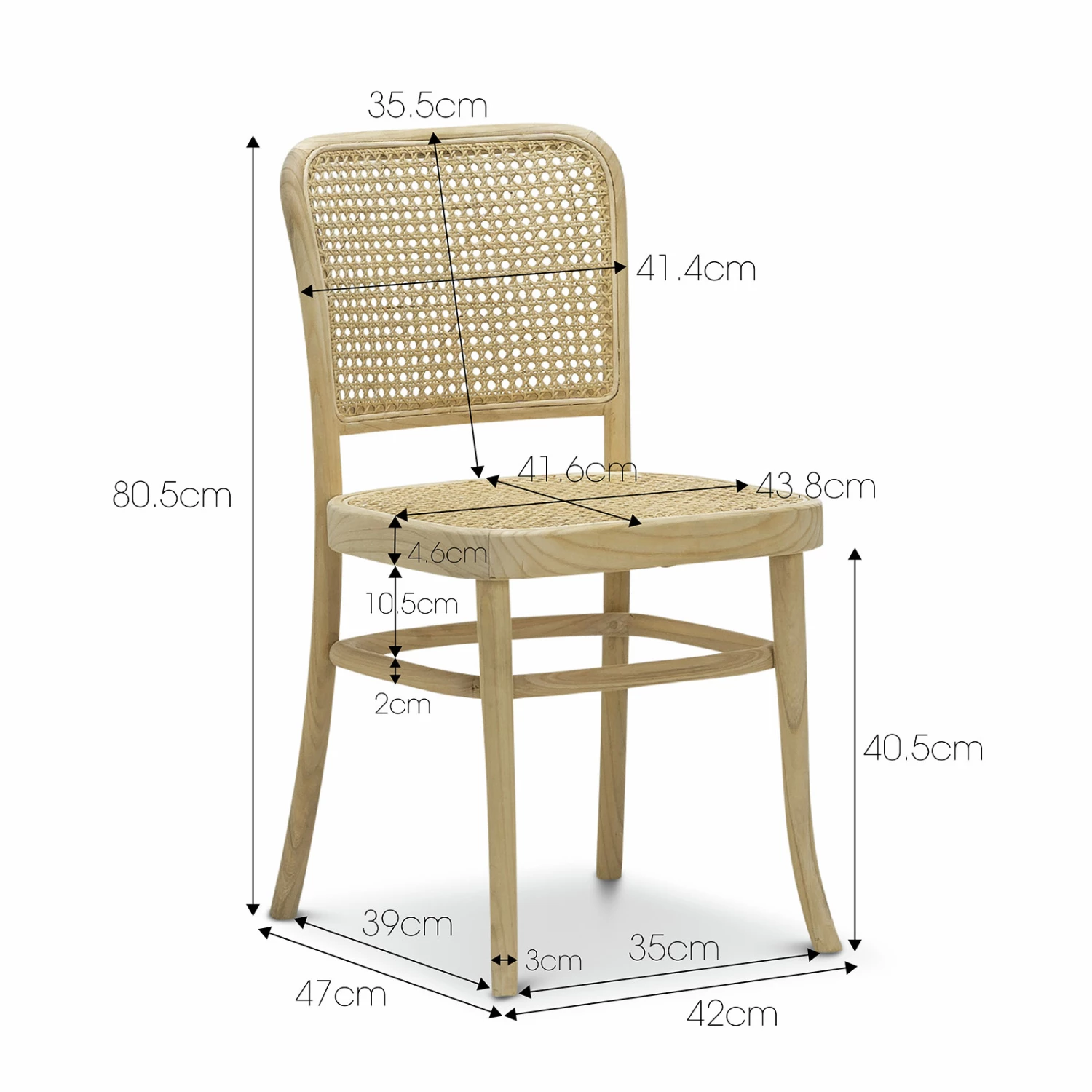 Best Sale π Australia Sale - L3 Home Prague Set Of 2 Natural Solid Teak Bentwood Cane Dining Side Chair π― 12 Best Sale π Australia Sale - L3 Home Prague Set Of 2 Natural Solid Teak Bentwood Cane Dining Side Chair π― - Image 10