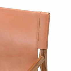 Buy ⌛ Australia Sale - L3 Home Norah Teak & Natural Tan Leather Sling Armchair 🧨 -L3 Home Sales 19299defdb454928ada3d99e421c81b5