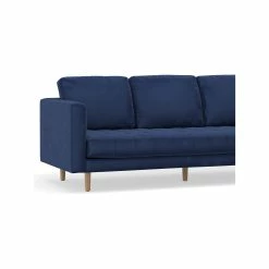Promo 😉 Australia Sale - L3 Home Kirra 3 Seater Indigo Blue Mid-Century Tufted Velvet Sofa Midnight Blue 💯 -L3 Home Sales 1ad8079d6ec7490ea3e489775b4b575d