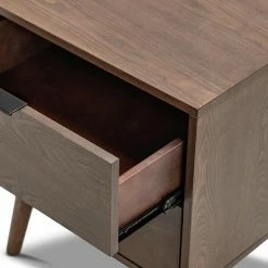 Best Sale 🌟 Australia Sale - L3 Home Stella Walnut 2 Drawer Bedside Table Brown 🛒 -L3 Home Sales 1d4fe9a1a1184c4996fb58d74e55fb19