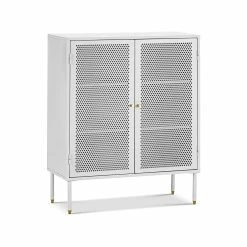 Best deal ✨ Australia Sale - L3 Home Mesh 2 Door White Steel Low Storage Cabinet 💯