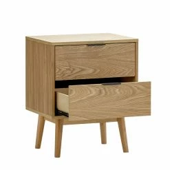 Outlet 😍 Australia Only - L3 Home Stella Oak 2 Drawer Bedside Table 🌟 -L3 Home Sales 23ab4705942f4cf488a3689b8c5adc07
