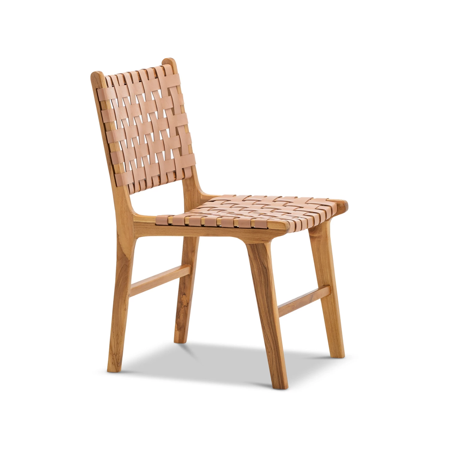 Brand new π L3 Home Casey Set Of 2 Nude Tan Woven Leather Natural Teak Wood Dining Chairs - To Australia π 5 Brand new π L3 Home Casey Set Of 2 Nude Tan Woven Leather Natural Teak Wood Dining Chairs - To Australia π - Image 3