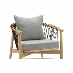 Flash Sale 🥰 L3 Home Tait Solid Ashwood Oak Woven Rope Lounge Armchair Grey - To Australia 🔥 -L3 Home Sales 26315f747ab444d38916979b0a320bf3