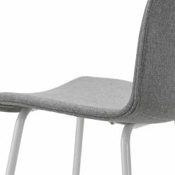 Deals 💯 L3 Home Sadel Set Of 2 65cm Grey Fabric High Back Barstools With White Steel Legs - To Australia 🤩 -L3 Home Sales 278a1d61712441b09940c5cb1cb691a9