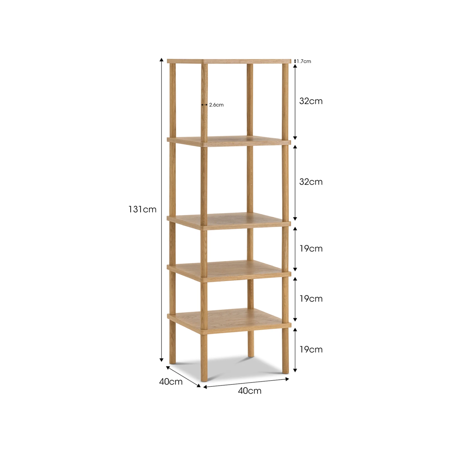 Budget π Australia Sale - L3 Home Rakie Five Tier Tall Display Shelving Unit In Natural Oak Wood π₯° 9 Budget π Australia Sale - L3 Home Rakie Five Tier Tall Display Shelving Unit In Natural Oak Wood π₯° - Image 7
