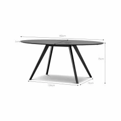Cheap 🥰 Australia Only - L3 Home Carol 180cm Oval Black Oak Dining Table 👍 -L3 Home Sales 29e6283e033844468ca5affa17d1b50e