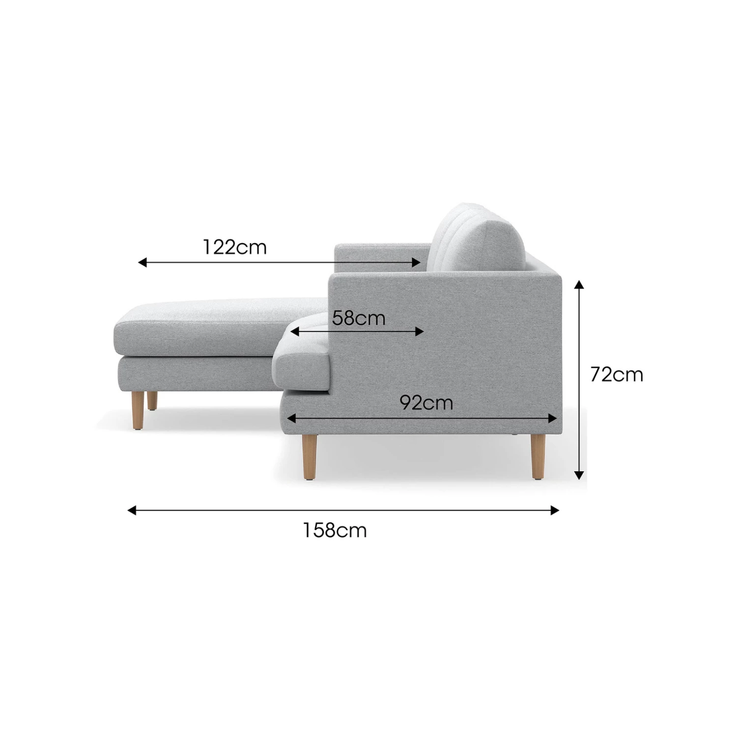 Top 10 π L3 Home Taylor Cloud Grey 3 Seater Fabric Sofa With Left Chaise Lounge Light Grey - To Australia π 12 Top 10 π L3 Home Taylor Cloud Grey 3 Seater Fabric Sofa With Left Chaise Lounge Light Grey - To Australia π - Image 10