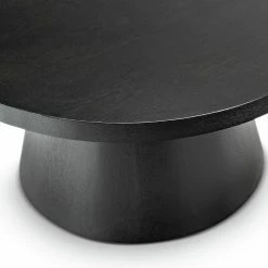 Deals 🥰 Australia Only - L3 Home Adan Black Round Coffee Table Oak 🛒 -L3 Home Sales 373755a15cc64e3b8377a961503bd909