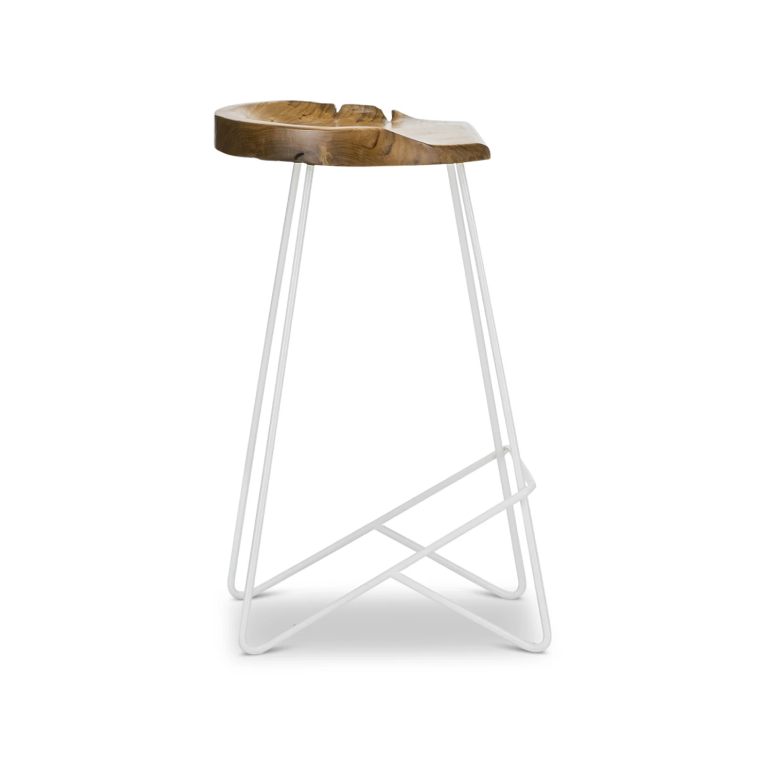 Best Sale π Australia Sale - L3 Home Neato 66cm White Teak Wood Iron Bar Stool β¨ 4 Best Sale π Australia Sale - L3 Home Neato 66cm White Teak Wood Iron Bar Stool β¨ - Image 2