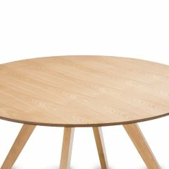 Wholesale 😉 Australia Only - L3 Home Milari 5 Piece Round Natural Oak Dining Set With Replica Black Padded Eames Chairs 😉 -L3 Home Sales 3b39f59ff8934399951520a09c1bac60