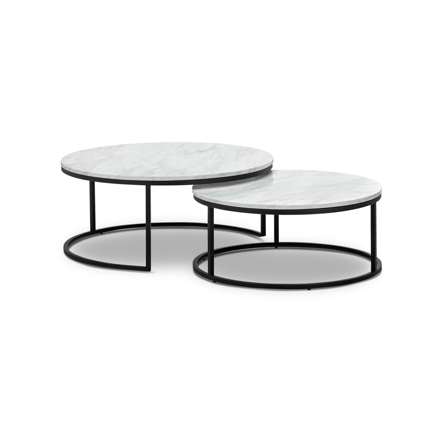 Wholesale 𧨠Australia Sale - L3 Home Khloe White Marble & Black Round Nest Of Coffee Tables π 4 Wholesale 𧨠Australia Sale - L3 Home Khloe White Marble & Black Round Nest Of Coffee Tables π - Image 2