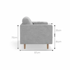 Best Sale 😉 Australia Sale - L3 Home Kirra 3 Seater Dove Grey Mid-Century Tufted Fabric Sofa Light Grey 😀 -L3 Home Sales 3eb9acbb68df49c398cc0981257c4dc8