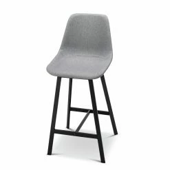 Discount ⌛ Australia Only - L3 Home Hanns Set Of 2 67cm Grey Fabric High Back Barstools 😍 -L3 Home Sales 40aafe95aa63450f8b2e8823f410f7e2