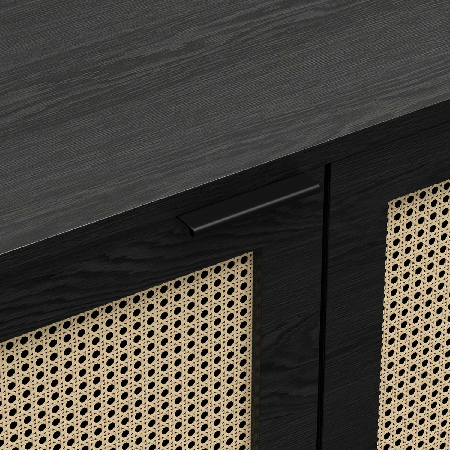 Wholesale π€© Australia Sale - L3 Home Hendrick 3 Door Woven Rattan Sideboard Buffet In Black Oak Wood π₯ 10 Wholesale π€© Australia Sale - L3 Home Hendrick 3 Door Woven Rattan Sideboard Buffet In Black Oak Wood π₯ - Image 8