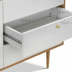 Brand new 💯 Australia Only - L3 Home Hexii Natural Oak & White Sideboard Buffet 😍 -L3 Home Sales 46a8d806c1964b0c9b8551304f8726d6