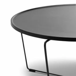 Wholesale 🛒 L3 Home Javi Round 80cm Black Tray Coffee Table With Steel Legs - To Australia 🌟 -L3 Home Sales 4777c7e58b2b48e8b99b5d8774680de7