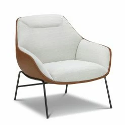 Top 10 🥰 Australia Only - L3 Home Mii Dove White & Tan Designer Occasional Lounge Fabric Armchair Linen ⌛