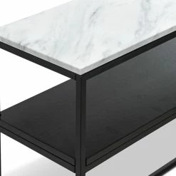 Outlet ⭐ Australia Sale - L3 Home Ebonie 120cm White Marble & Black Shelf Console Table 💯 -L3 Home Sales 5068e9b89a724e61a987b4a08dd9bf4f