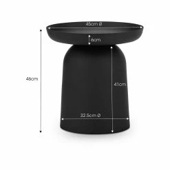 Best reviews of 👏 Australia Sale - L3 Home Sirkel Round Matte Black Steel Pedestal Side Table 👏 -L3 Home Sales 5149b842ca0248d5b981b88d1ffcd709