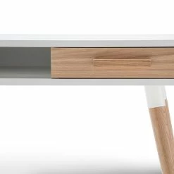 Cheapest 👏 L3 Home Myst Oak & White 2 Drawer Writing Desk - To Australia 💯 -L3 Home Sales 57df948524ab412e88f40327d8db70e3