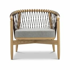 Flash Sale 🥰 L3 Home Tait Solid Ashwood Oak Woven Rope Lounge Armchair Grey - To Australia 🔥 -L3 Home Sales 58f0bcbc91fe427095050ff70c77ba4d