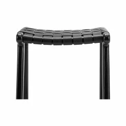Flash Sale 💯 L3 Home Lazie 66cm All Black Leather Strapping Barstool In Solid Teak Wood - To Australia ✔️ -L3 Home Sales 5afe522b9103437ab9a9cfab1ec3f781