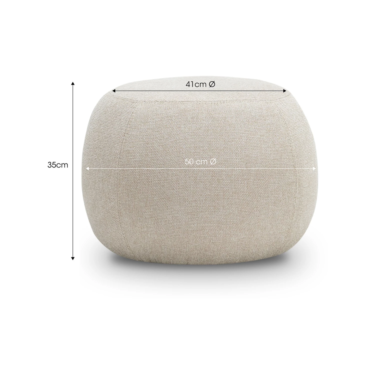 New π Australia Sale - L3 Home Venus Light Beige Round Ottoman Pouf π 8 New π Australia Sale - L3 Home Venus Light Beige Round Ottoman Pouf π - Image 6