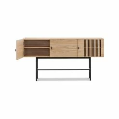 Brand new 👍 Australia Sale - L3 Home Xaviar Array Natural Oak & Black 3 Door Sideboard Buffet 😀 -L3 Home Sales 5d48b27e539844389a4caf60977b9c1b