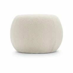 Hot Sale 👏 L3 Home Venus Round 50cm Bouclé Cream Pouf Ottoman - To Australia 🎁 -L3 Home Sales 5e19c2cf45334b22880b2980737b43cc
