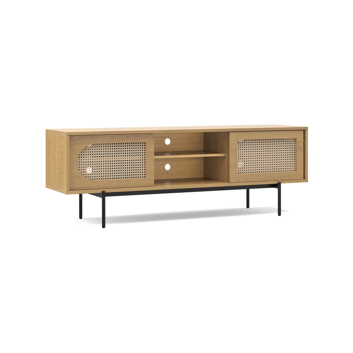 Best Pirce π₯° L3 Home Fenton Woven Rattan 3 Door TV Entertainment Unit In Natural Oak Wood - To Australia π 5 Best Pirce π₯° L3 Home Fenton Woven Rattan 3 Door TV Entertainment Unit In Natural Oak Wood - To Australia π - Image 3