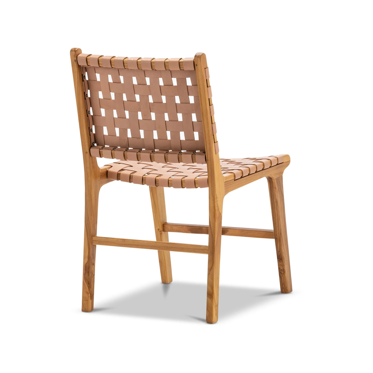 Brand new π L3 Home Casey Set Of 2 Nude Tan Woven Leather Natural Teak Wood Dining Chairs - To Australia π 6 Brand new π L3 Home Casey Set Of 2 Nude Tan Woven Leather Natural Teak Wood Dining Chairs - To Australia π - Image 4