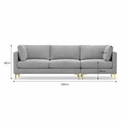 Cheap 🌟 Australia Only - L3 Home Alex 3.5 Seater Dove Grey Fabric Sectional Sofa Light Grey 😍 -L3 Home Sales 637ed07f962c413c9c04a39ef9c096ae