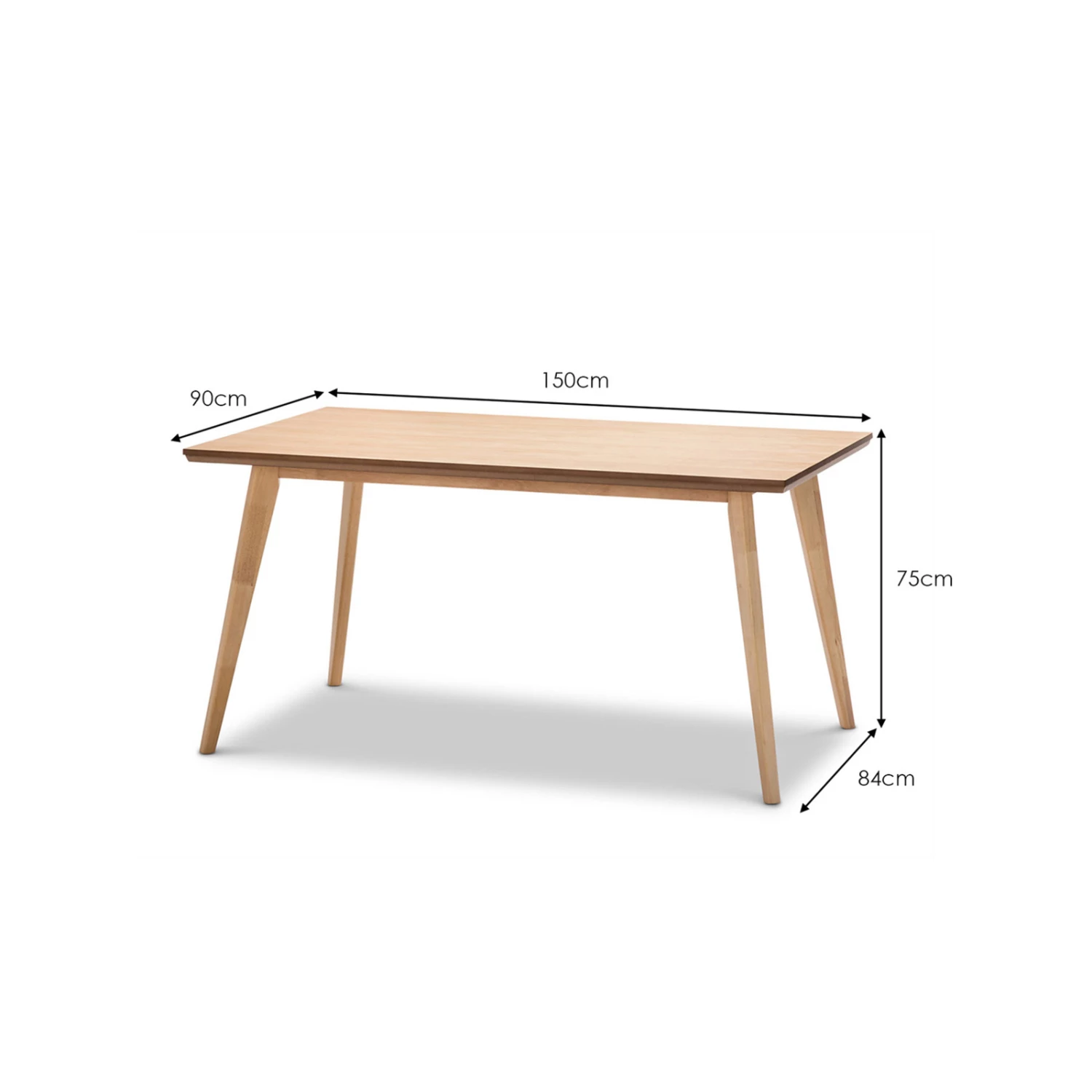 Buy ๐ Australia Sale - L3 Home Bruno 150cm Rectangular Natural Oak Dining Table ๐ 8 Buy ๐ Australia Sale - L3 Home Bruno 150cm Rectangular Natural Oak Dining Table ๐ - Image 6