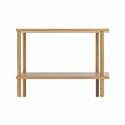 Deals 💯 L3 Home Rakie 120cm Wide Display Shelving Console Unit In Natural Oak Wood - To Australia 👏 -L3 Home Sales 6586f3eaa3184b928b6997fbf25246ee