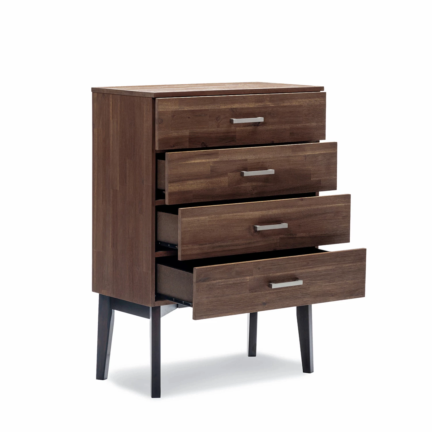 Promo β L3 Home Selena 4 Drawer Acacia Oak Tallboy Chest Dark Brown - To Australia π 5 Promo β L3 Home Selena 4 Drawer Acacia Oak Tallboy Chest Dark Brown - To Australia π - Image 3