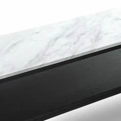Outlet ⭐ Australia Sale - L3 Home Ebonie 120cm White Marble & Black Shelf Console Table 💯 -L3 Home Sales 6a162ff101e44b91a16adfd266f4919f