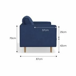 Promo 😉 Australia Sale - L3 Home Kirra 3 Seater Indigo Blue Mid-Century Tufted Velvet Sofa Midnight Blue 💯 -L3 Home Sales 6ab26b7173b5498fb7100dbe5c73a3bb