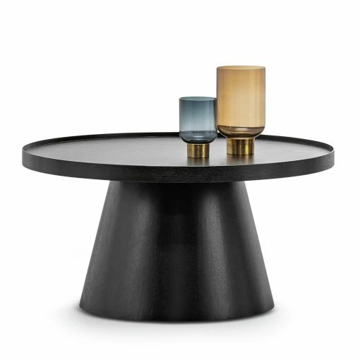 Deals 🥰 Australia Only - L3 Home Adan Black Round Coffee Table Oak 🛒 -L3 Home Sales 6b244a84ba0b453e9c1c337f43fc0e3b